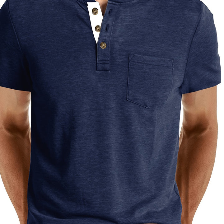 Herren T-Shirt | Slim Fit | Knopfleiste | Sommer