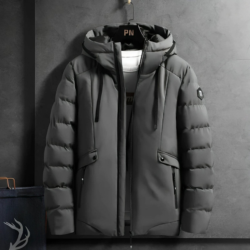 Jacke Herren | Winterjacke Herren Kapuze | Dick Gefüttert Casual