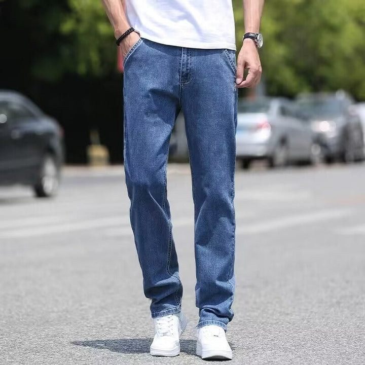 Herren Jeans | Straight | Lange Passform Mit Taschen | Sommer