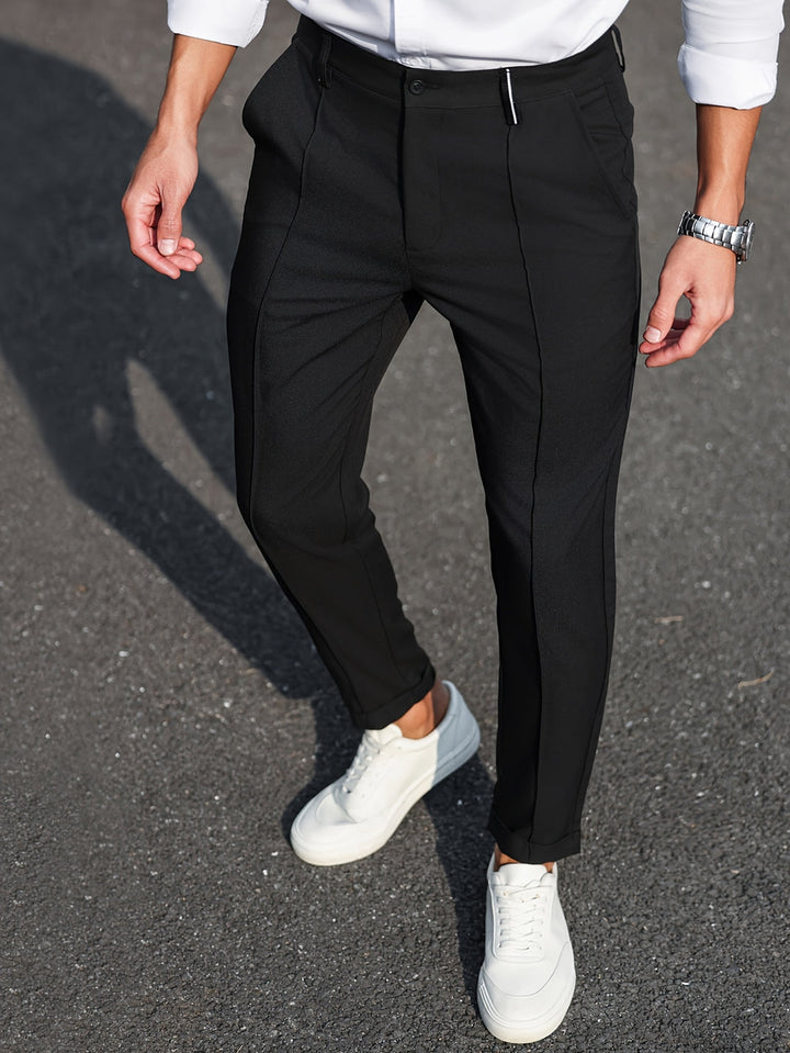 Herren Hose | Slimfit Tapered | Mit Knopf | Sommer