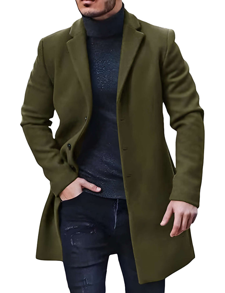 Winterjacke Herren | Klassischer Mantel Look | Jacke Herren Lang