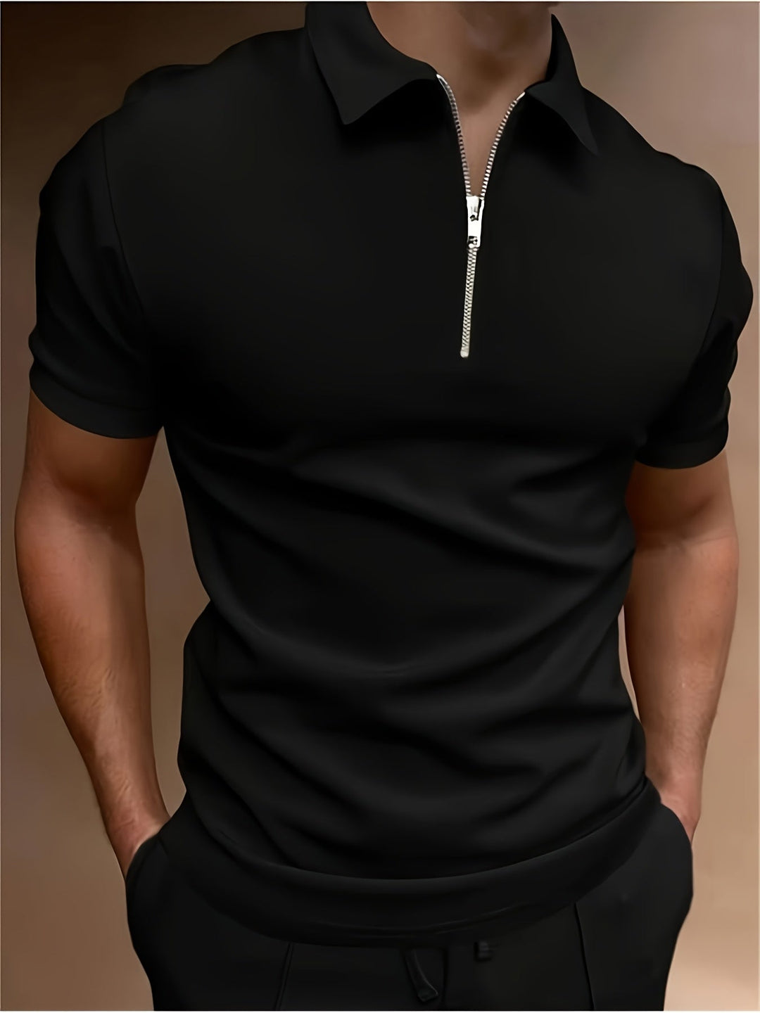 Herren Poloshirt | Slim Fit | Reißverschluss | Sommer