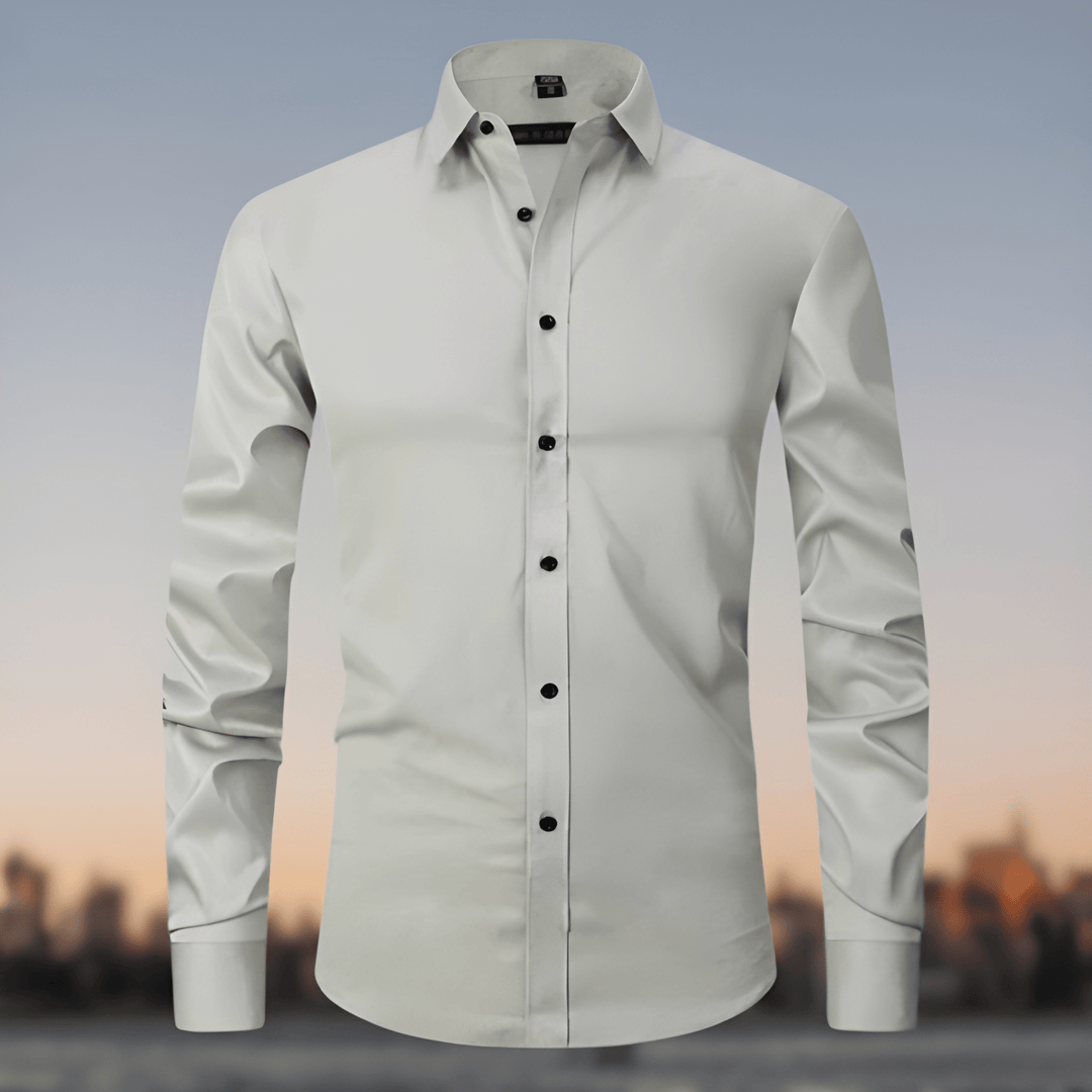 Hemd Herren | Elegante Stretchbluse Slim Fit | Kleider Herren Trend