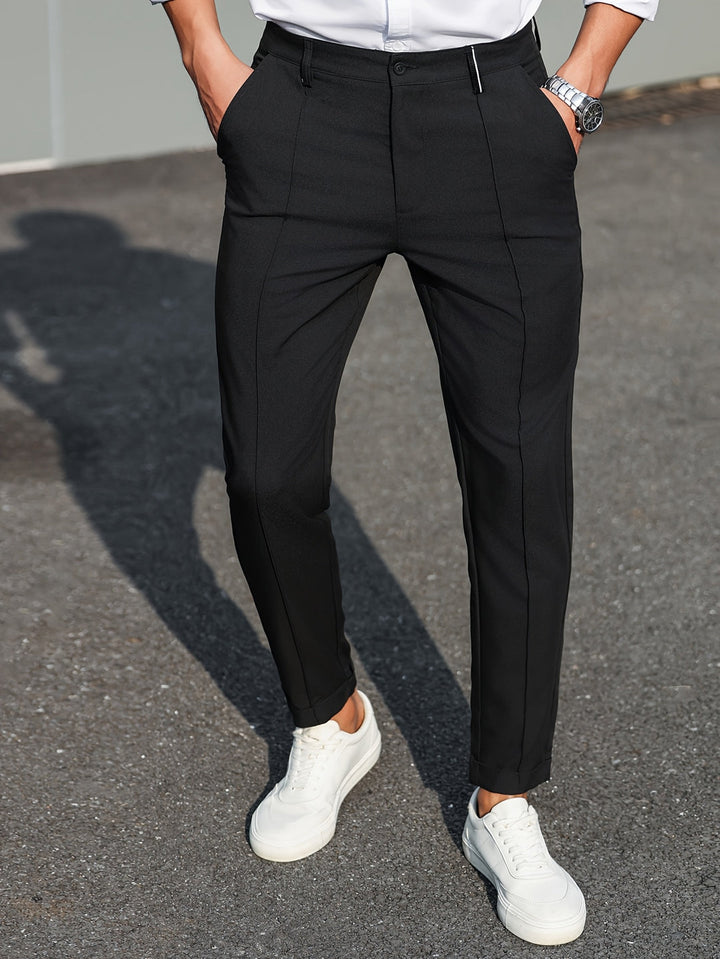 Herren Hose | Slimfit Tapered | Mit Knopf | Sommer