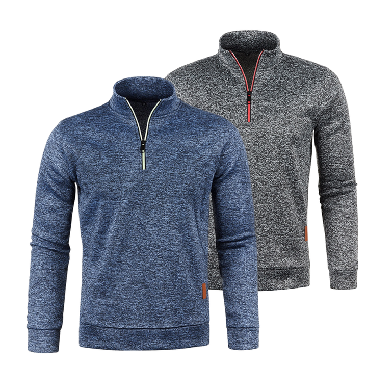Pullover Herren | 2er Set Halbzip Pullover | Herren Pulli Winter