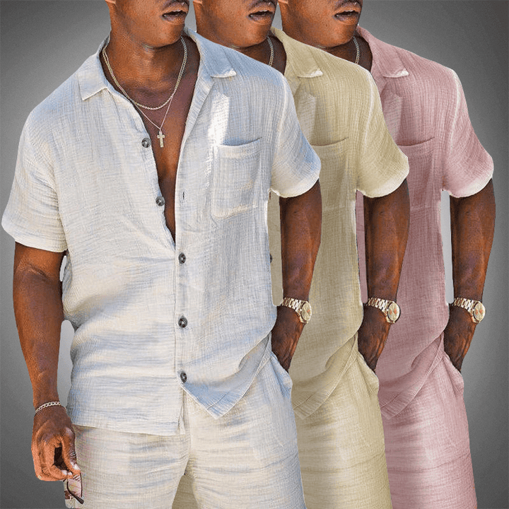Herren Hemd | Relaxed Stil | Mit Knöpfen | Sommer