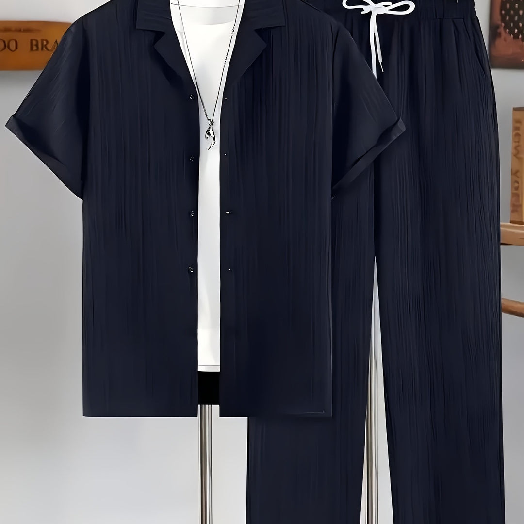 Herren Set | Lockerer Schnitt | Strukturdesign | Sommer