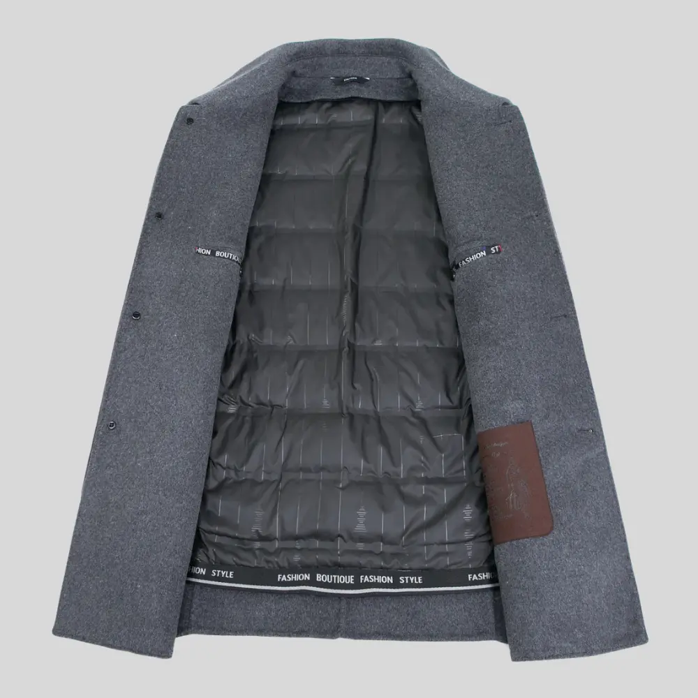 Jacke Herren | Einreihiges Woll Design | Elegant Winterjacke Herren