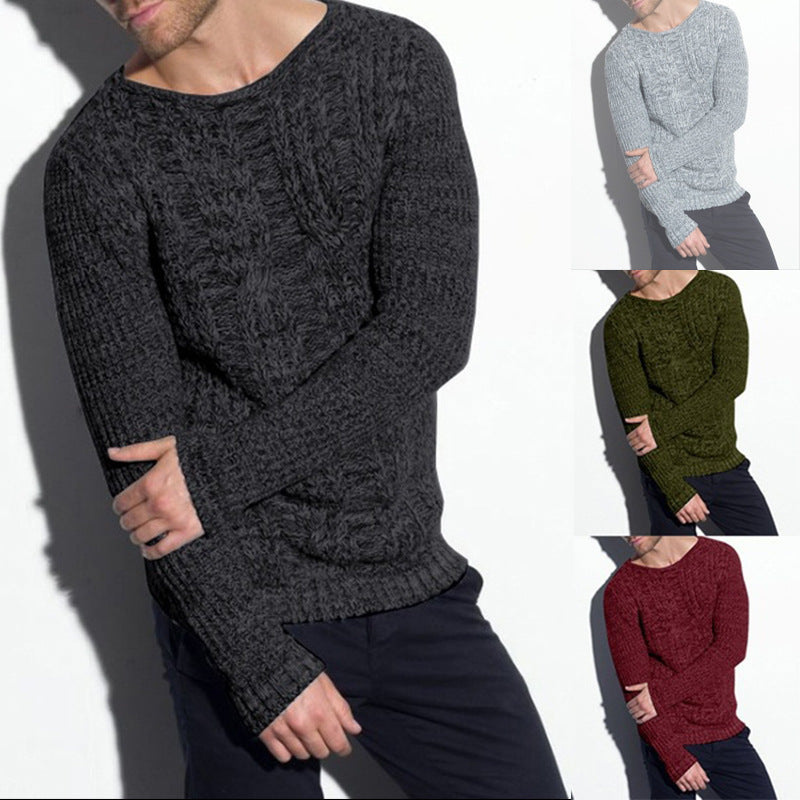 Strickpullover Herren | Grobstrick Zopfmuster | Warmer Pullover