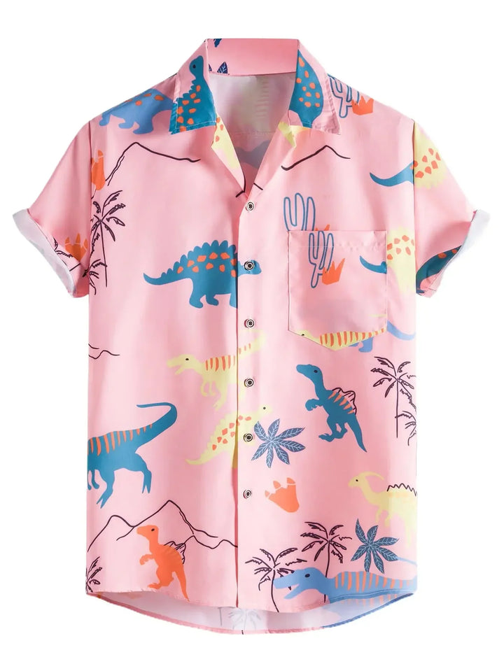 Herren Shirt | Kurzarm | Blumenmuster | Sommer