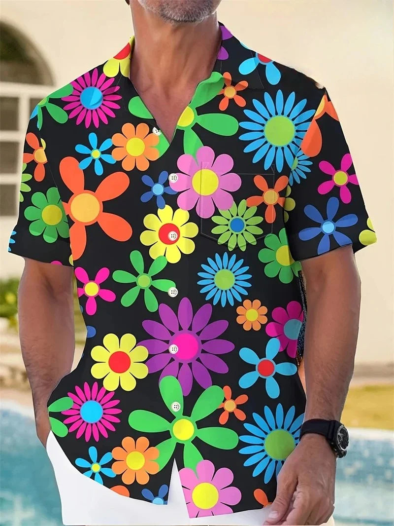 Herren Shirt | Aztekenmuster | Resort Casual | Sommer