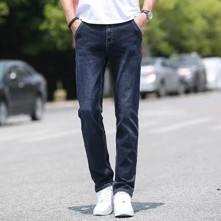 Herren Jeans | Straight | Lange Passform Mit Taschen | Sommer