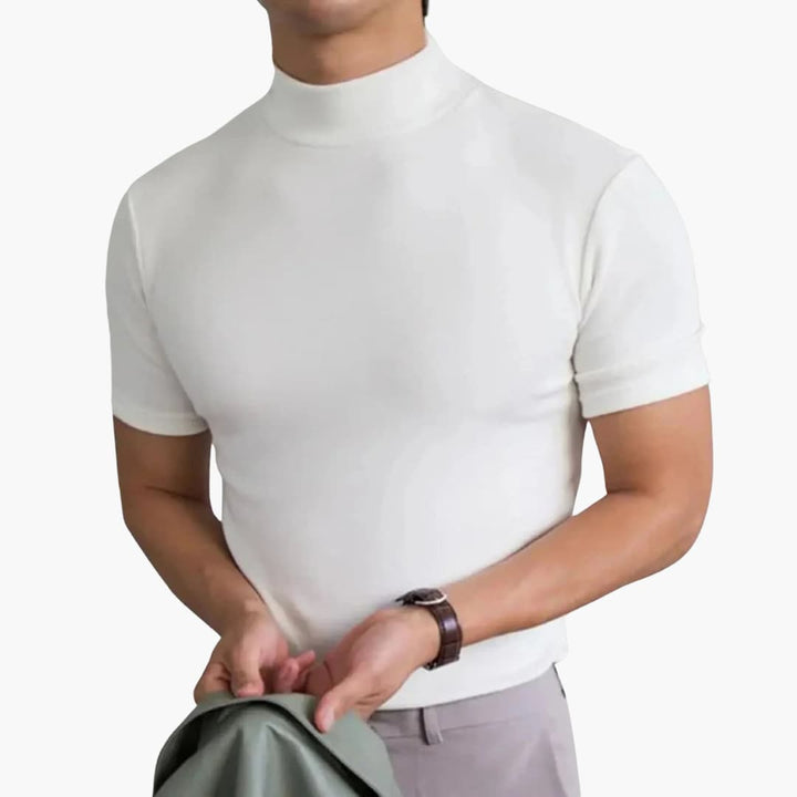 Herren T-Shirt | Slimfit | Rollkragen | Sommer