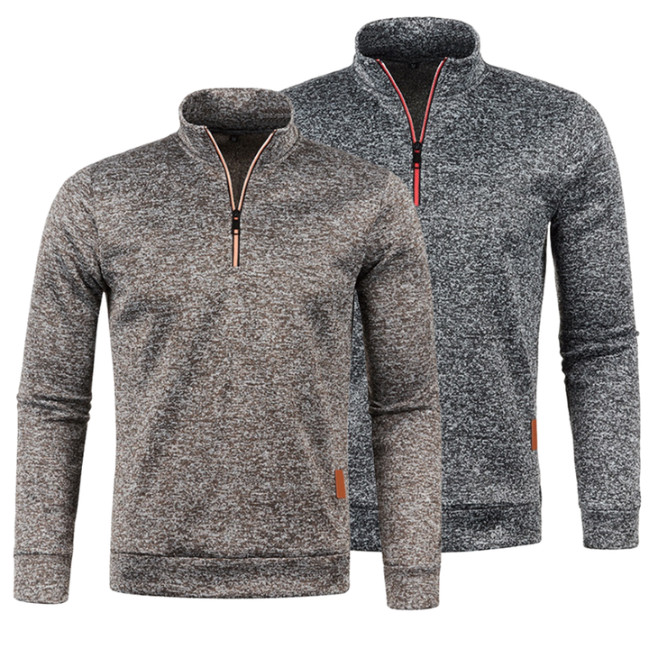 Pullover Herren | 2er Set Halbzip Pullover | Herren Pulli Winter