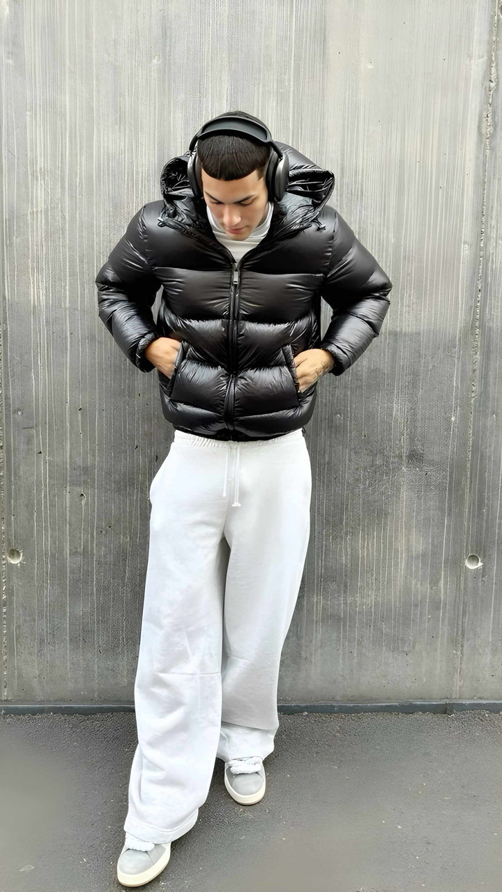 Steppjacke Herren | Sherpa Gefütterte Steppjacke | Warm Winterjacke Herren