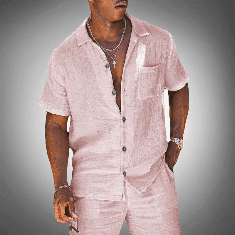 Herren Hemd | Relaxed Stil | Mit Knöpfen | Sommer