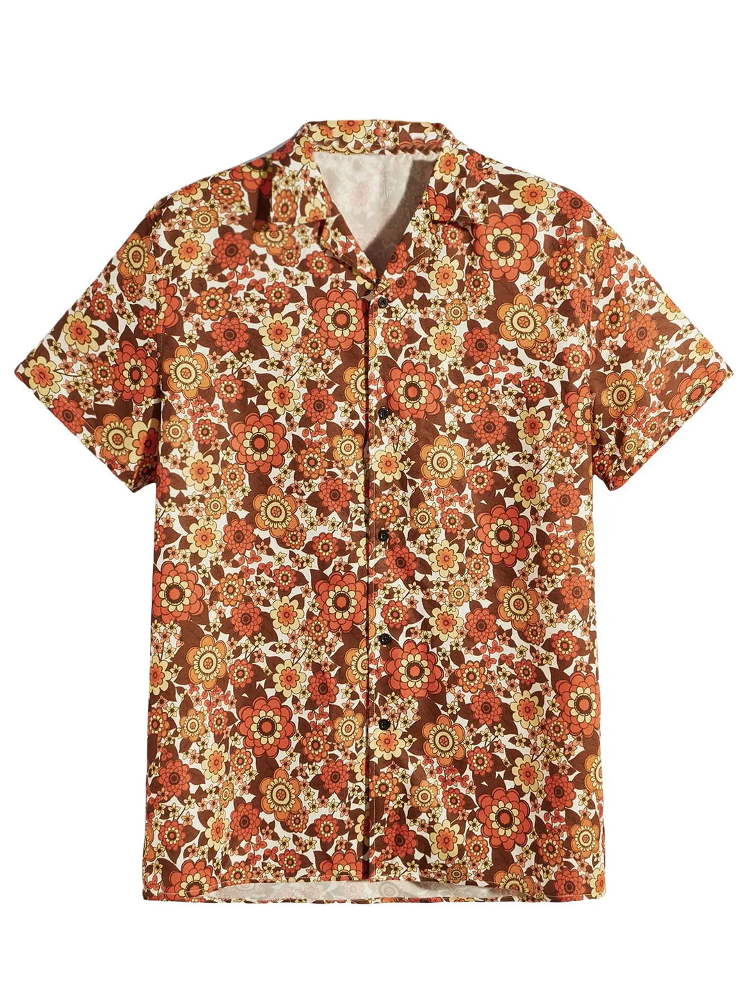 Herren Shirt | Kurzarm | Blumenmuster | Sommer