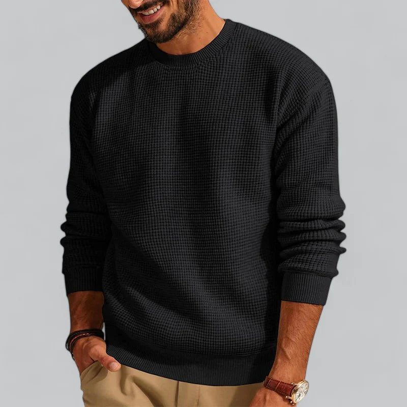 Pullover Herren | Strickpullover Herren Rundhals | Casual Longsleeve