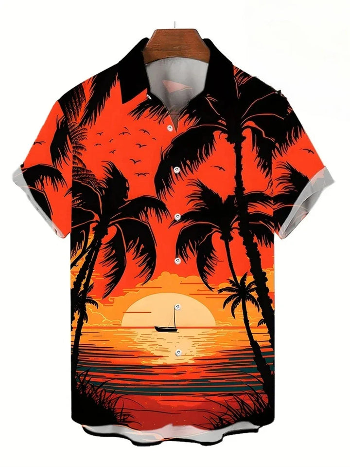 Herren Shirt | Aztekenmuster | Resort Casual | Sommer