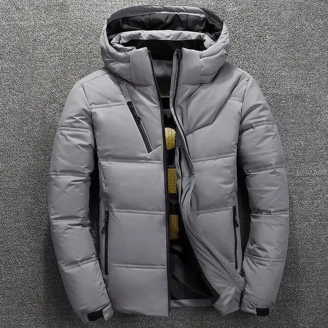 Ski Jacke Herren | Winterparka mit Kapuze | Warm & Bequem