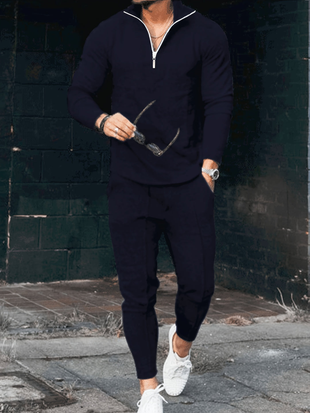 Herren Set | Slimfit | Reißverschluss | Freizeit