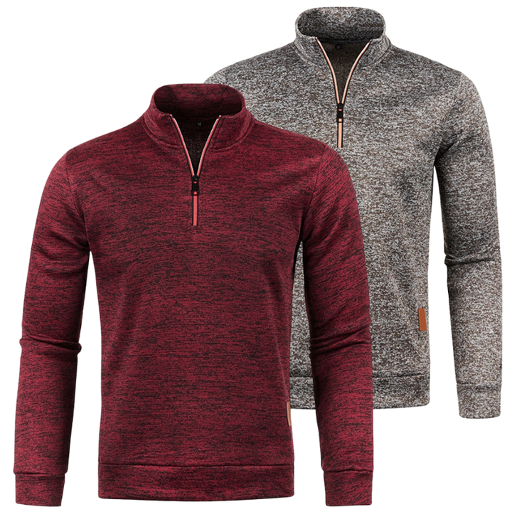 Pullover Herren | 2er Set Halbzip Pullover | Herren Pulli Winter