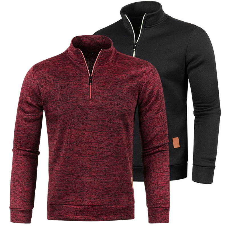 Pullover Herren | 2er Set Halbzip Pullover | Herren Pulli Winter
