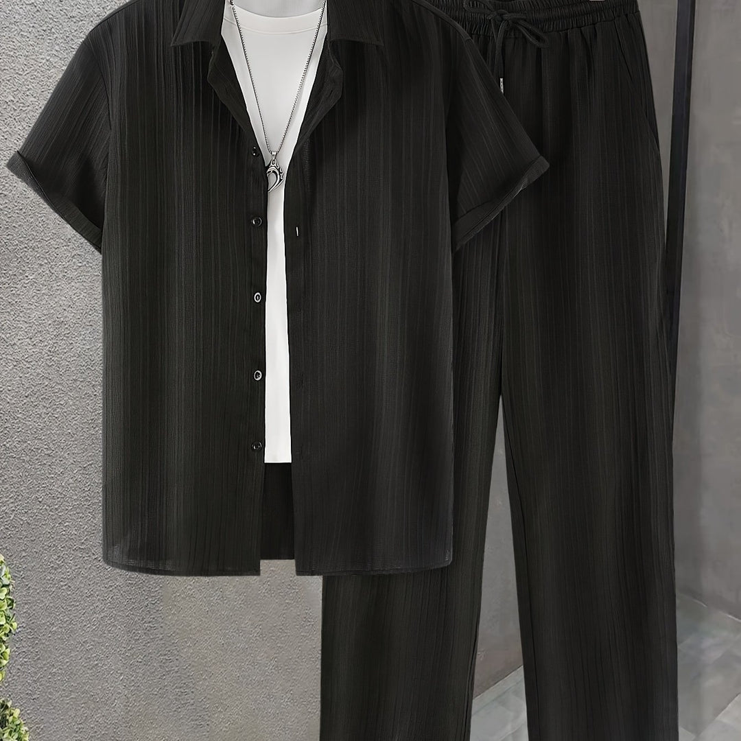 Herren Set | Lockerer Schnitt | Strukturdesign | Sommer