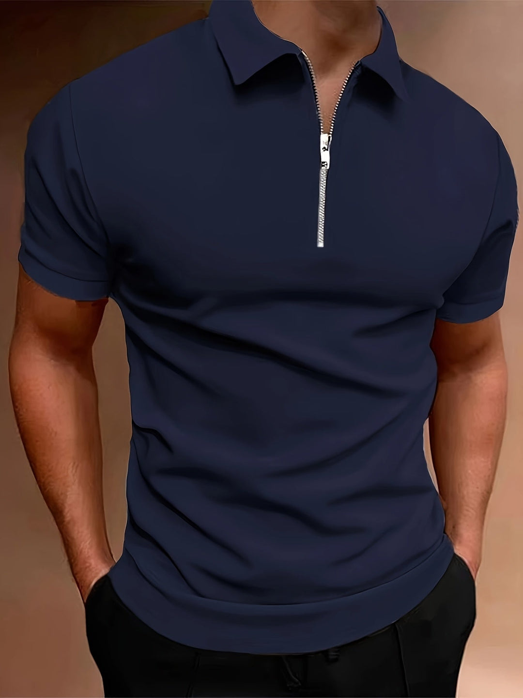 Herren Poloshirt | Slim Fit | Reißverschluss | Sommer