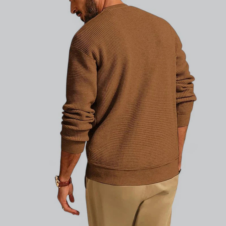 Pullover Herren | Strickpullover Herren Rundhals | Casual Longsleeve