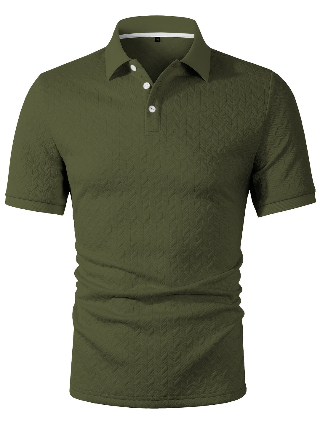 Herren Poloshirt | Strukturmuster | Mit Knopfleiste | Sommer
