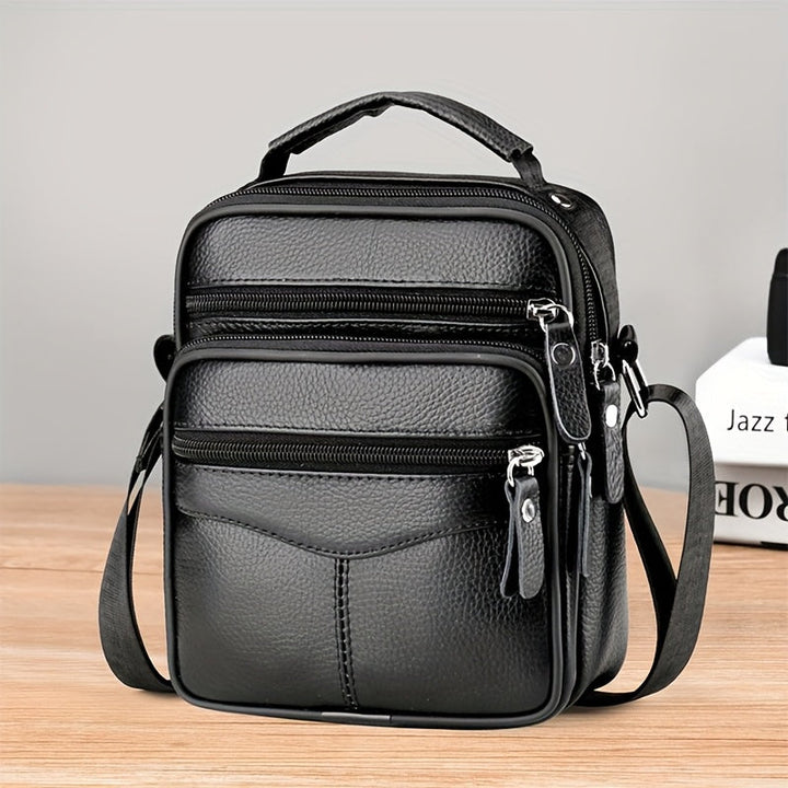 Herren Umhängetasche | Elegant | Mehrere Reißverschlussfächer | Alltag