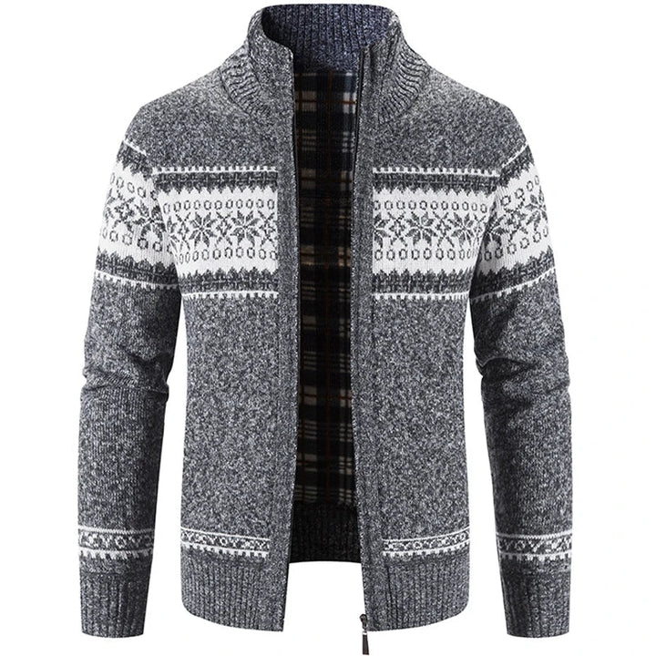 Herren Pullover | Trendiger Strick | Farbblock mit Stehkragen