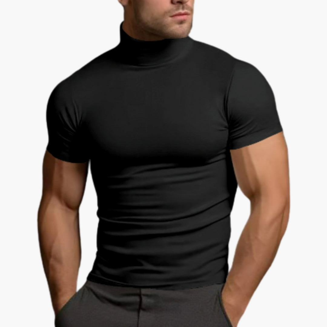 Herren T-Shirt | Slim Fit | Rollkragen | Sommer