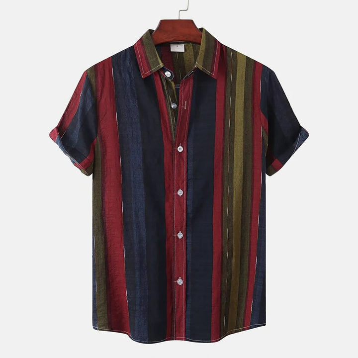 Herren Shirt | Breite Streifen | Klassischer Kragen | Sommer