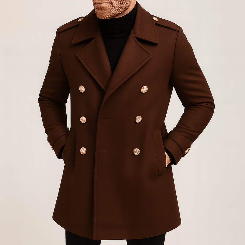 Winterjacke Herren | Zweireiher Mantel | Jacke Herren Modern