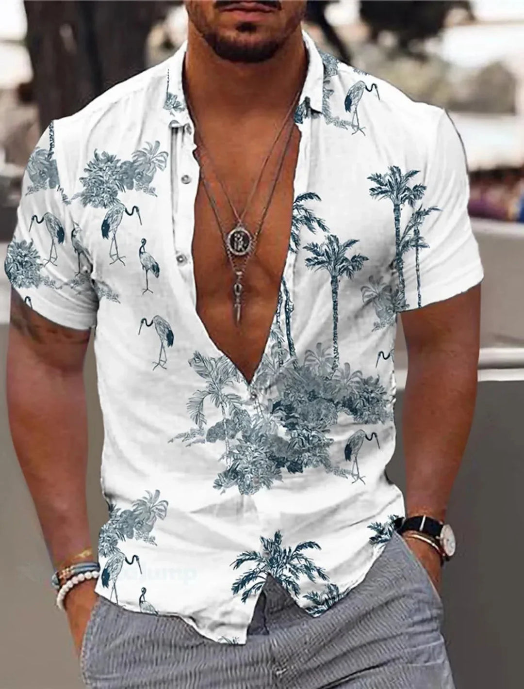 Herren Shirt | Tailliert | Knopfverschluss | Sommer