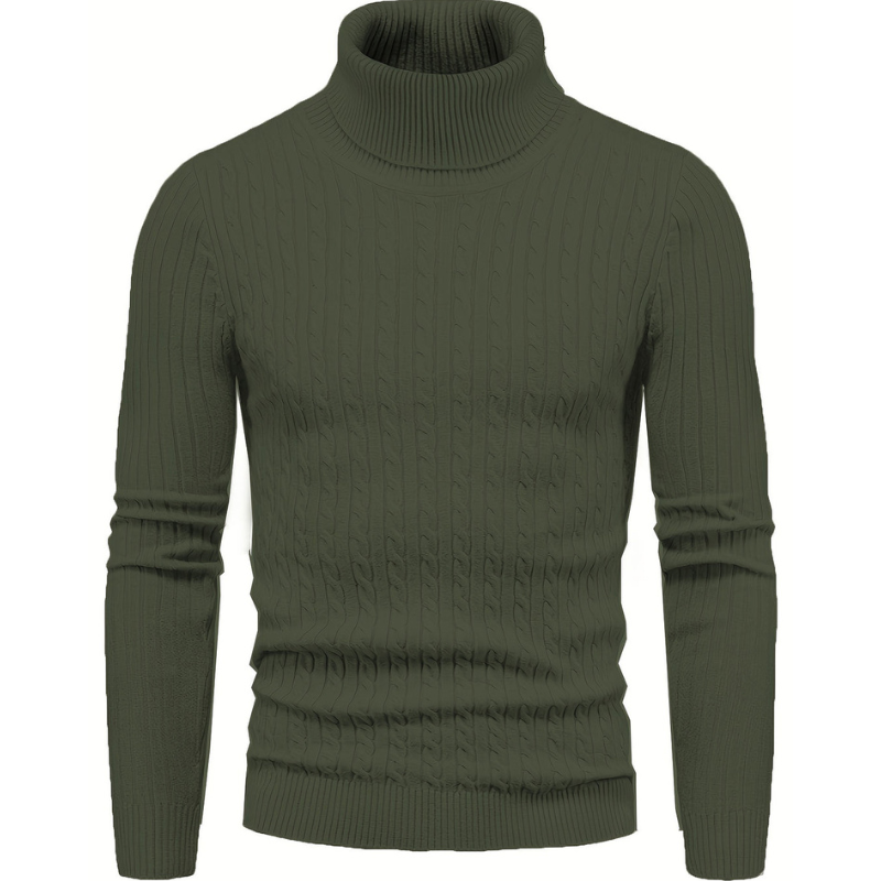 Pullover Herren | Slim Fit Strickdesign | Rollkragenpullover Herren Warm
