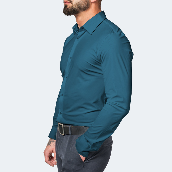 Herren Hemd | Knitterfreies Stretch Design | Modernes Herren Kleider
