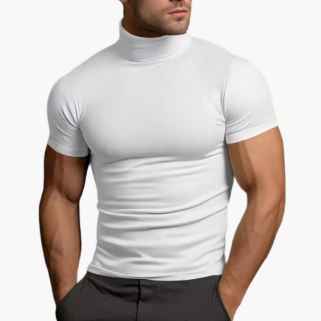 Herren T-Shirt | Slim Fit | Rollkragen | Sommer