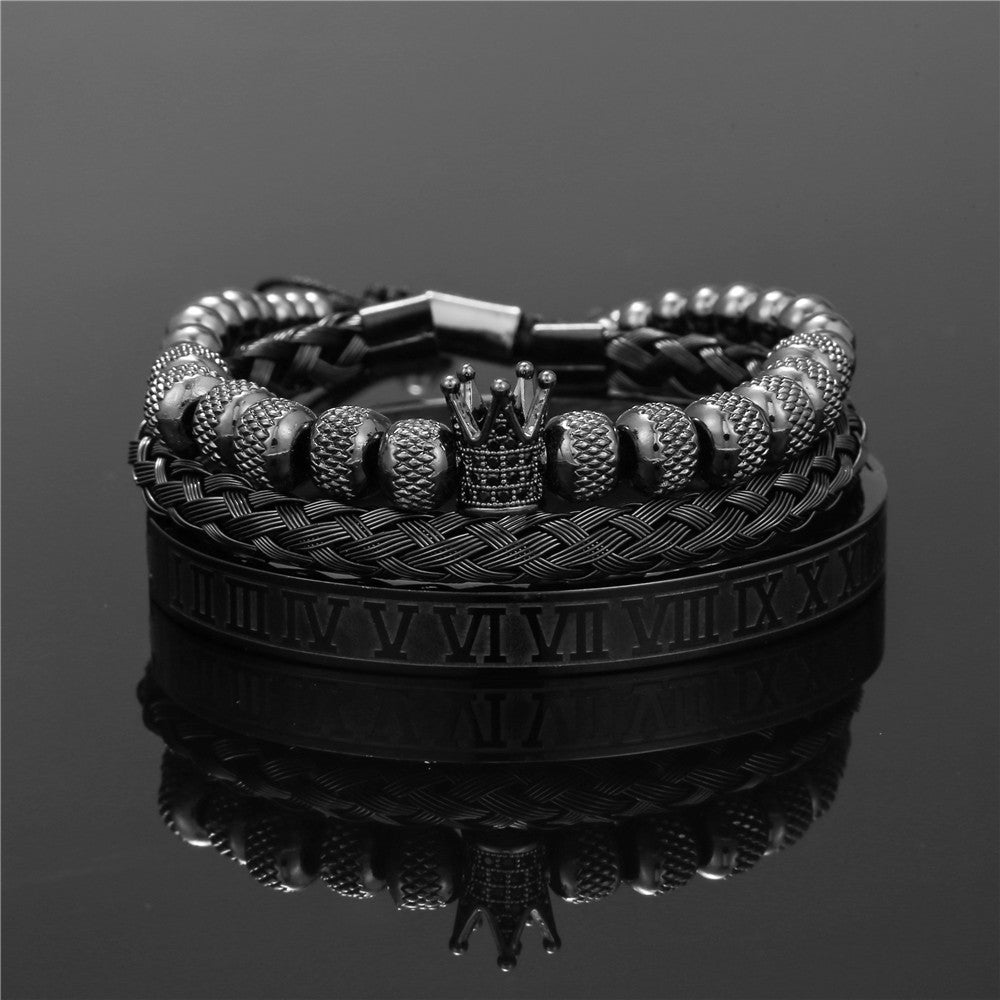 Herren Armband | Elegant | Verstellbar | Kronen Detail