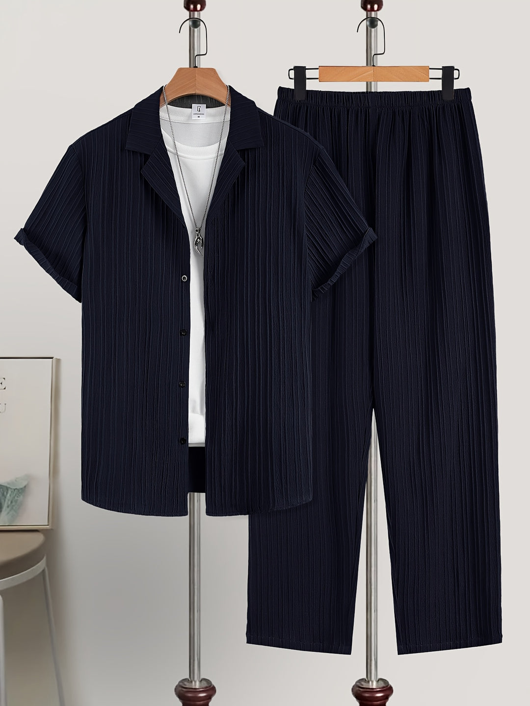 Herren Set | Relaxed Fit | Gerippte Struktur | Sommer