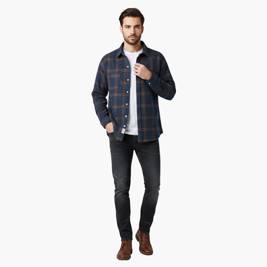 Hemd Herren | Kariert Lässig Stil | Kleider Rustikal Modern