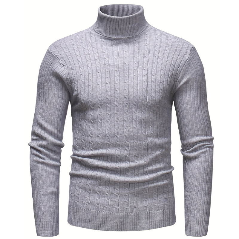 Pullover Herren | Slim Fit Strickdesign | Rollkragenpullover Herren Warm