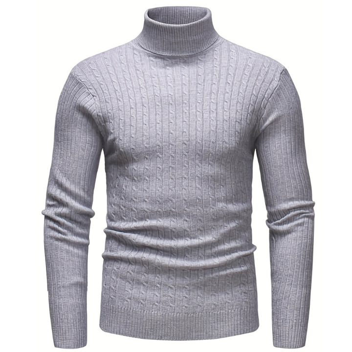 Pullover Herren | Slim Fit Strickdesign | Rollkragenpullover Herren Warm