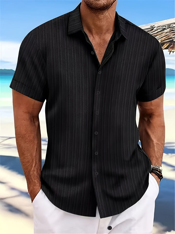 Herren Hemd | Elegant Slimfit | Kurzarm Knopfleiste | Sommer
