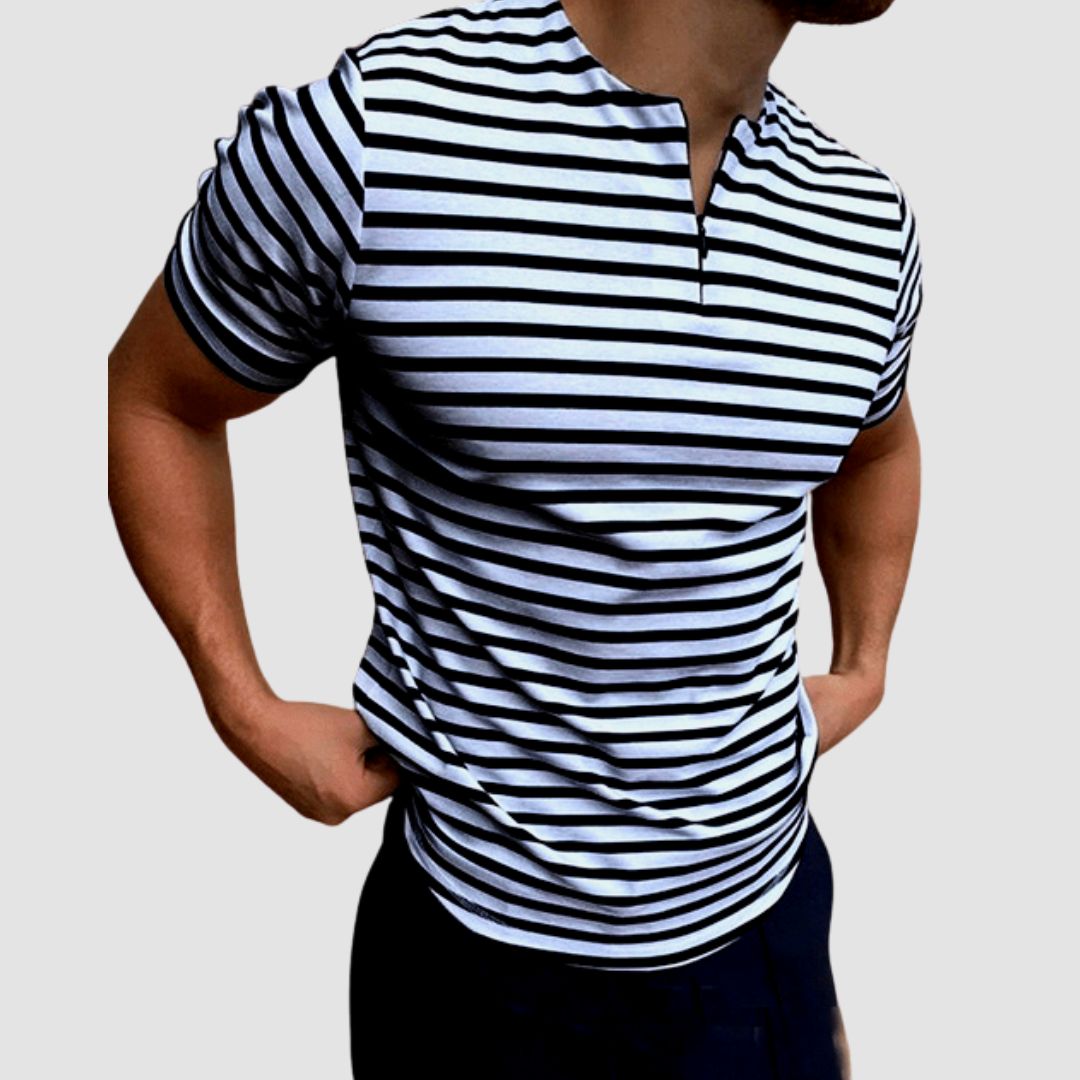 Herren T-Shirt | Streifen Design | Kurzarm Stil | Sommer