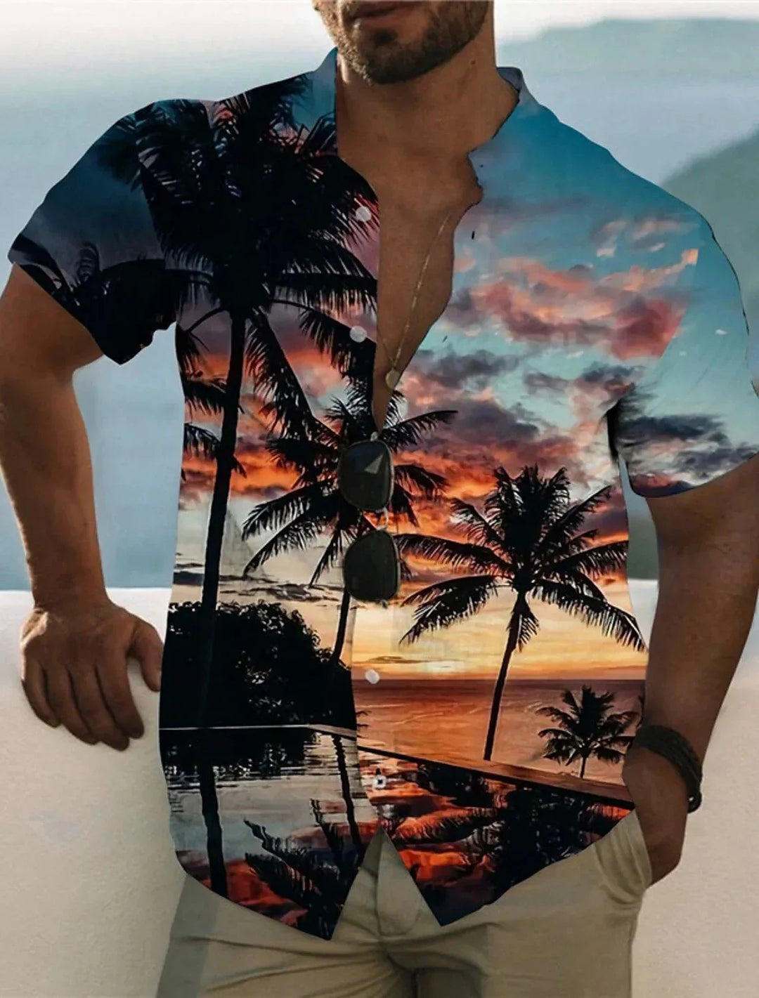Herren Shirt | Tailliert | Knopfverschluss | Sommer