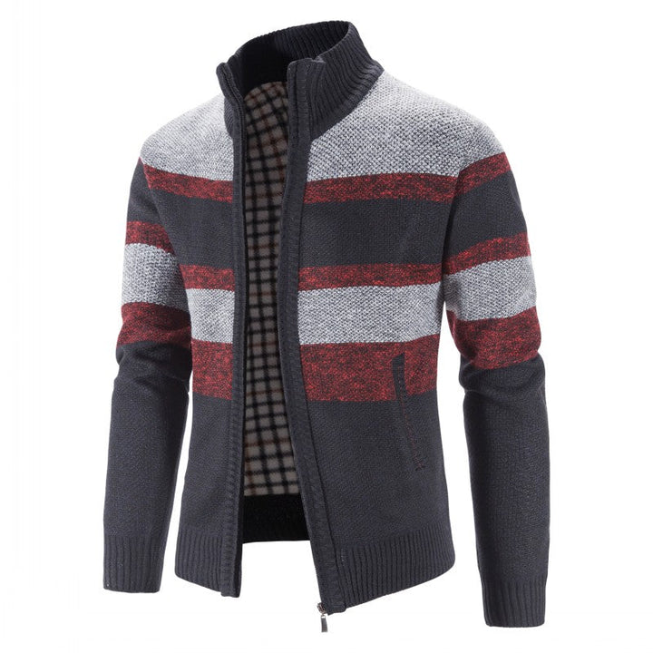 Cardigan | Jacke Herren Regular Fit | Mit Modernem Stehkragen