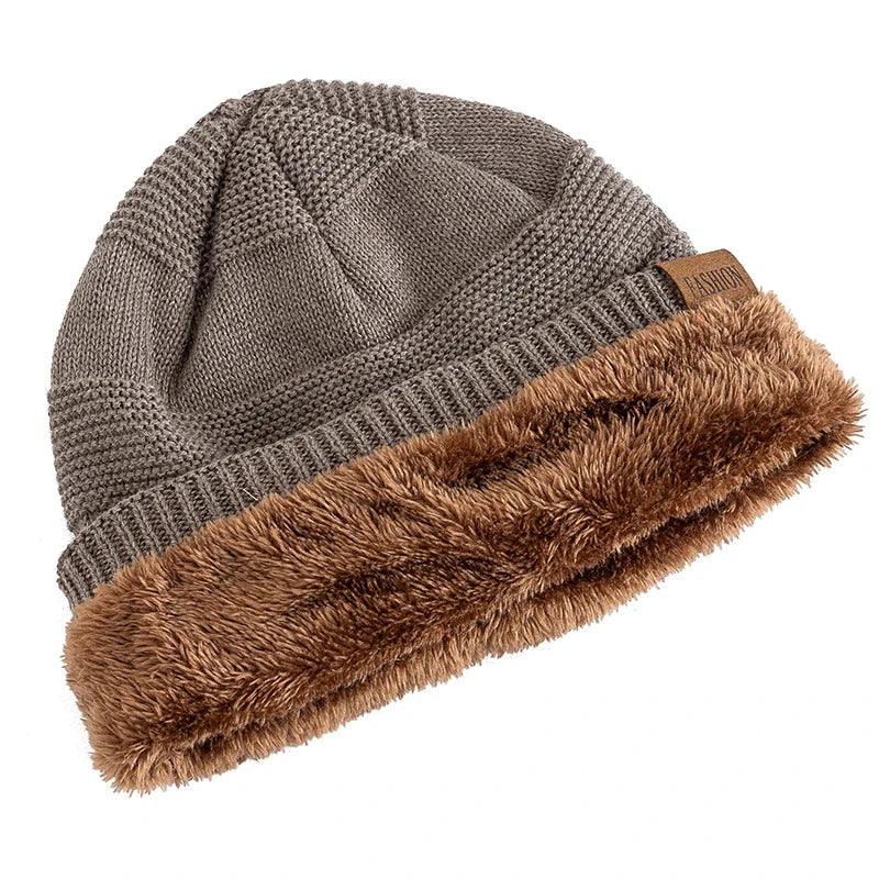 Herren Mütze | Warme Plüschgefütterte Beanie | Casual Winter Kleider